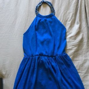 NWT halter neck blue dress